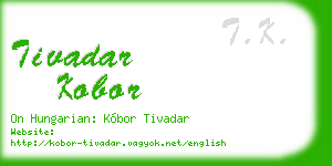 tivadar kobor business card