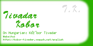 tivadar kobor business card